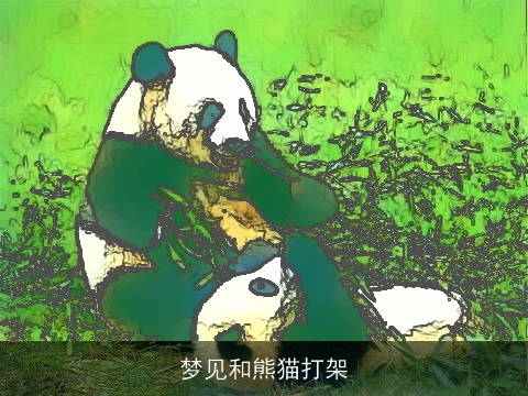 梦见和熊猫打架