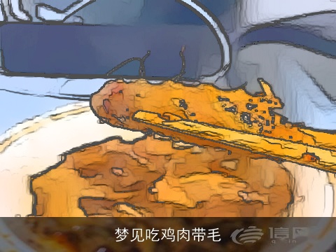 梦见吃鸡肉带毛