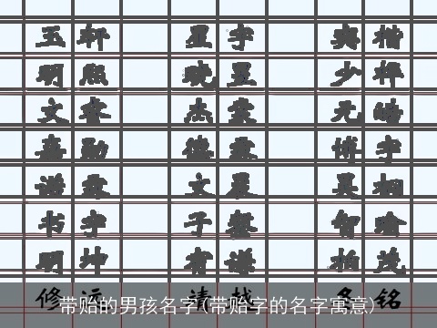 带贻的男孩名字(带贻字的名字寓意)