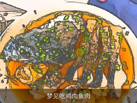 梦见吃鸡肉鱼肉