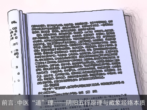 前言:中医“道”理——阴阳五行原理与藏象经络本质