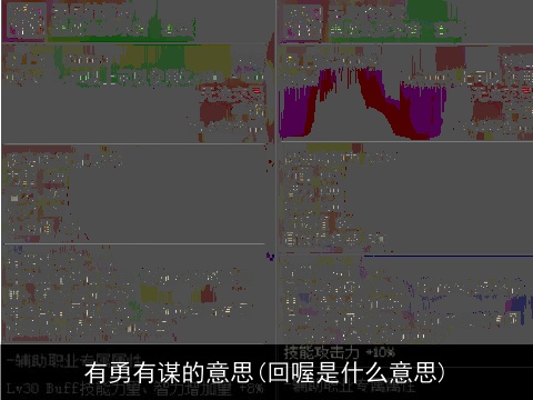 有勇有谋的意思(回喔是什么意思)