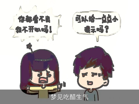 梦见吃醋生气