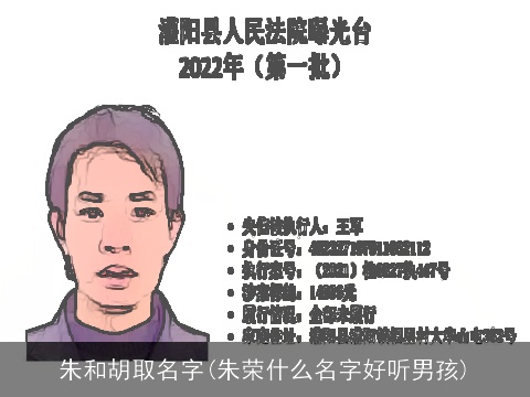 朱和胡取名字(朱荣什么名字好听男孩)