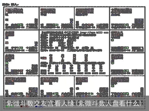 紫微斗数交友宫看人缘(紫微斗数人盘看什么)