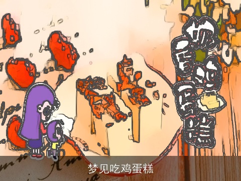 梦见吃鸡蛋糕