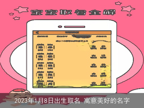 2023年1月8日出生取名 寓意美好的名字