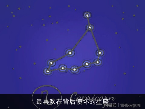 最喜欢在背后使坏的星座