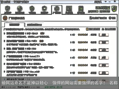 给网站命名不能掉以轻心  强悍的网站需要强悍的名字！ 名称
