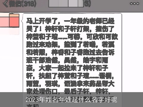 2023年姓名年姓起什么名字好呢