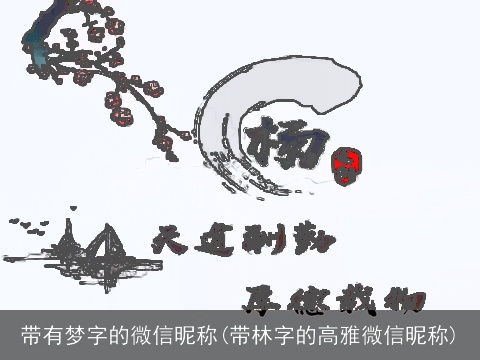 带有梦字的微信昵称(带林字的高雅微信昵称)