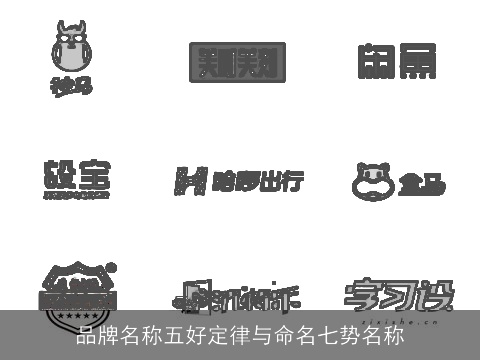 品牌名称五好定律与命名七势名称