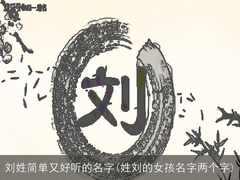 刘姓简单又好听的名字(姓刘的女孩名字两个字)