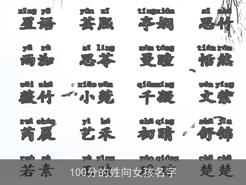 100分的姓向女孩名字