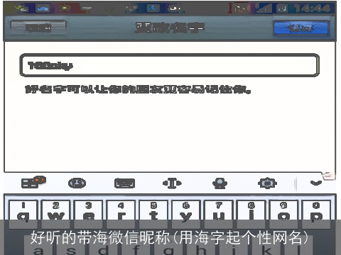 好听的带海微信昵称(用海字起个性网名)