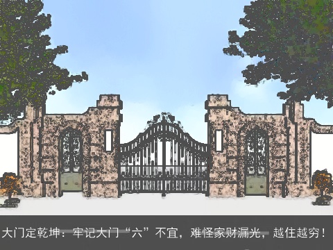 大门定乾坤：牢记大门“六”不宜，难怪家财漏光，越住越穷！