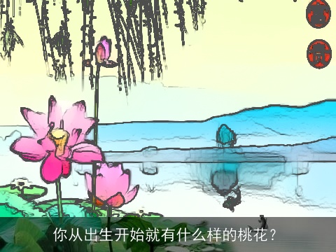 你从出生开始就有什么样的桃花？