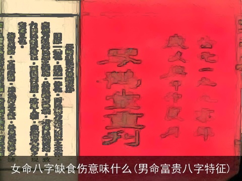 女命八字缺食伤意味什么(男命富贵八字特征)