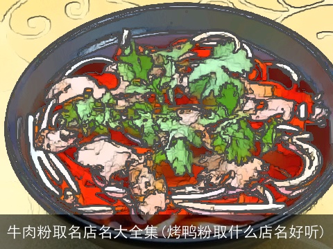 牛肉粉取名店名大全集(烤鸭粉取什么店名好听)