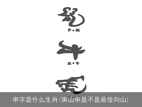 申字是什么生肖(寅山申是不是最佳向山)