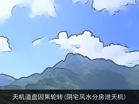 天机道盘因果轮转(阴宅风水分房泄天机)