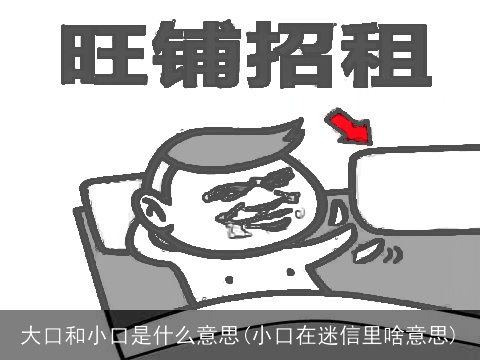 大口和小口是什么意思(小口在迷信里啥意思)