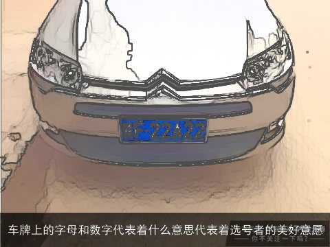车牌上的字母和数字代表着什么意思代表着选号者的美好意愿