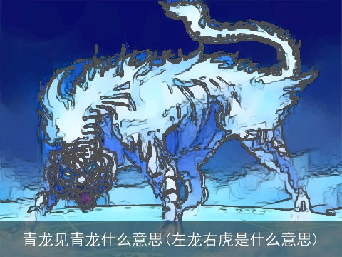 青龙见青龙什么意思(左龙右虎是什么意思)