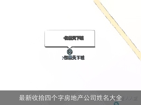 最新收拾四个字房地产公司姓名大全