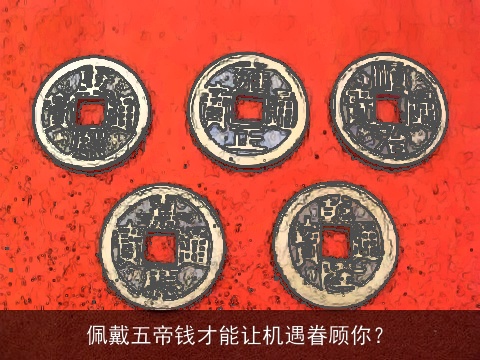 佩戴五帝钱才能让机遇眷顾你？