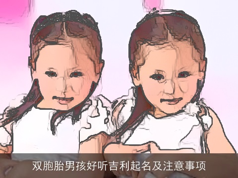 双胞胎男孩好听吉利起名及注意事项