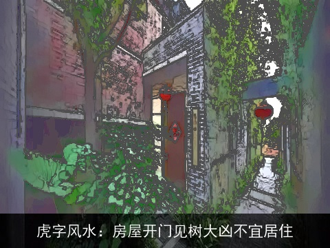 虎字风水：房屋开门见树大凶不宜居住