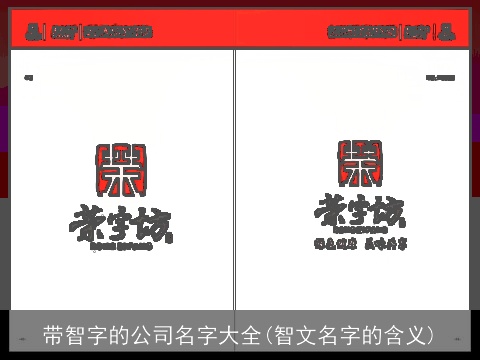 带智字的公司名字大全(智文名字的含义)