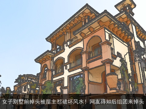 女子别墅前掉头被屋主怼破坏风水！网友得知后组团来掉头