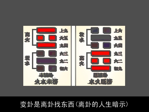 变卦是离卦找东西(离卦的人生暗示)