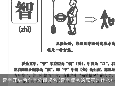 智字开头两个字公司起名(智字取名的寓意是什么)