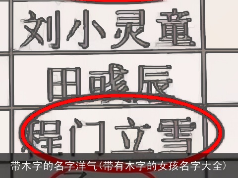 带木字的名字洋气(带有木字的女孩名字大全)