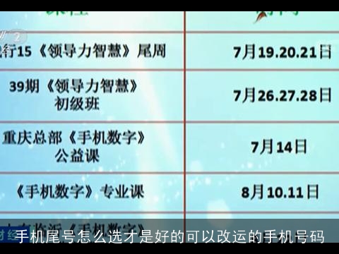 手机尾号怎么选才是好的可以改运的手机号码