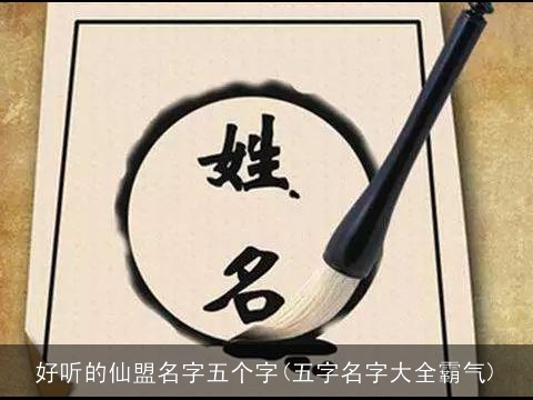 好听的仙盟名字五个字(五字名字大全霸气)