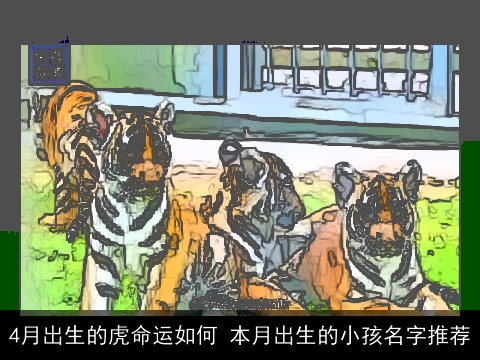 4月出生的虎命运如何 本月出生的小孩名字推荐