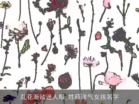 乱花渐欲迷人眼_姓薛洋气女孩名字