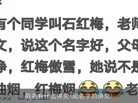 取名有什么讲究(起名字的讲究)