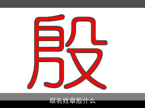 取名姓章殷什么