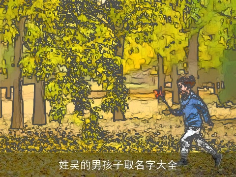 姓吴的男孩子取名字大全