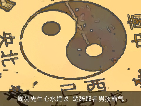 周易先生心水建议 楚辞取名男孩霸气