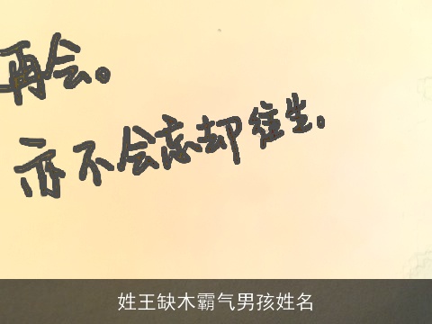 姓王缺木霸气男孩姓名