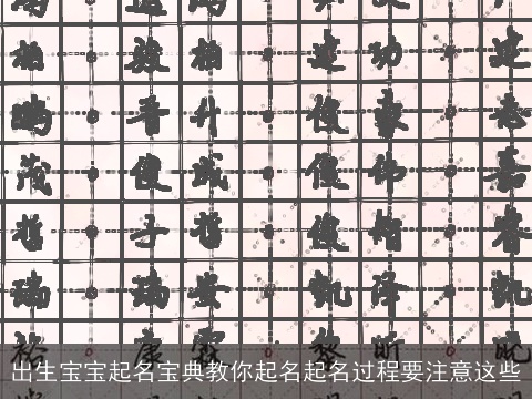 出生宝宝起名宝典教你起名起名过程要注意这些