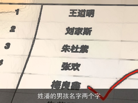 姓潘的男孩名字两个字