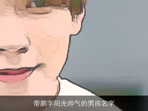 带鹏字阳光帅气的男孩名字