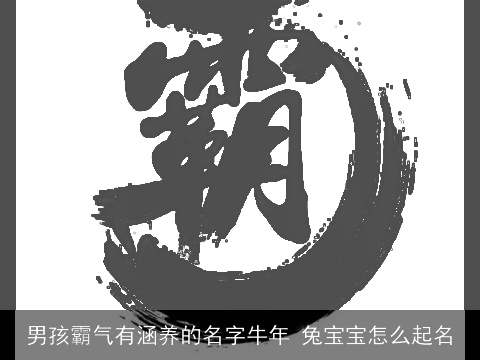 男孩霸气有涵养的名字牛年 兔宝宝怎么起名